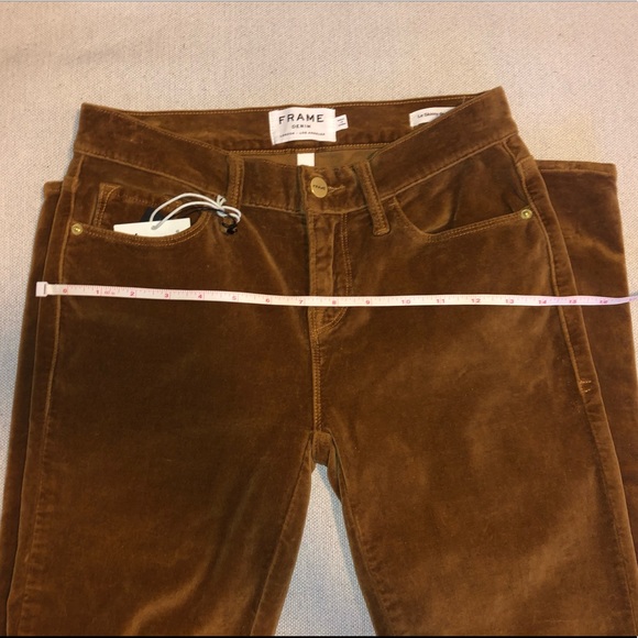 ‼️SOLD‼️ Frame | Le Velveteen Camel Skinny Pants Size: 24 NWT - Picture 4 of 15